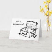 スー怒ツケースの猫 – おもしろいキャットカード カード (黄色い花)