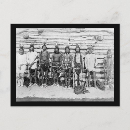 スー戦争パーティー-ヴィンテージポートレート ポストカード (正面)