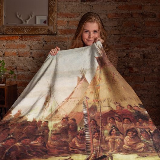 スー戦争評議会ジョージ・カトリン1850年頃 フリースブランケット