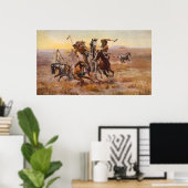 スー族とブラックフィートがチャールズ・M・ラッセルに出会ったとき ポスター (ホームオフィス)