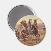 スー族とブラックフィートがチャールズ・M・ラッセルに出会ったとき マグネット (正面/裏面)