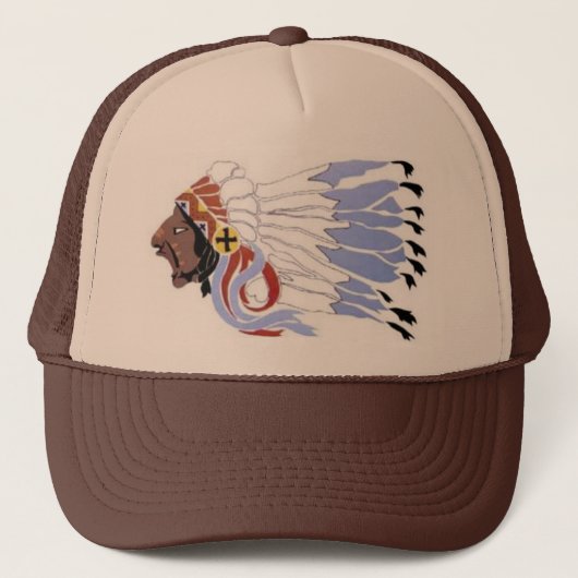 スー族のインディアンの酋長 キャップ (正面)