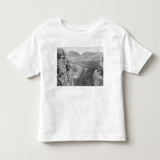 スー族のパスPhotograpを通って見るエコー渓谷 トドラーTシャツ (正面)