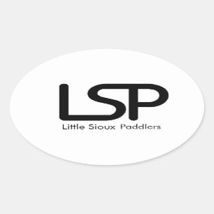 スー族の小さいPaddlers 楕円形シール