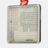 スー族の急流、Onawaのstorm湖、Newellの計画 メタルオーナメント (左)