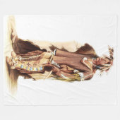 スー族の戦士 フリースブランケット (正面(横))