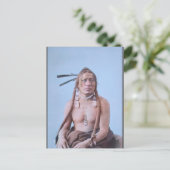 スー族の戦士（1890年頃） ポストカード (スタンド正面)