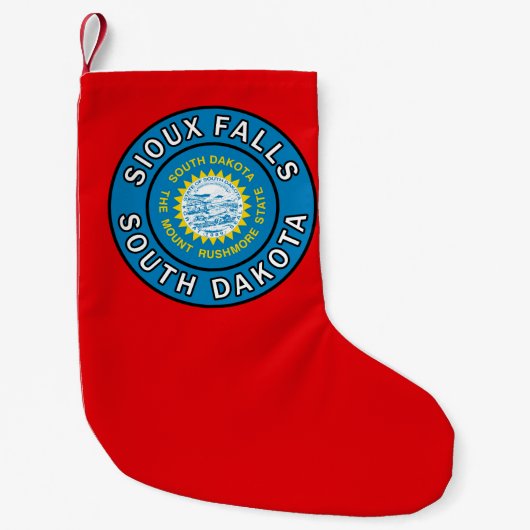 スー滝サウスダコタ スモールクリスマスストッキング (正面)