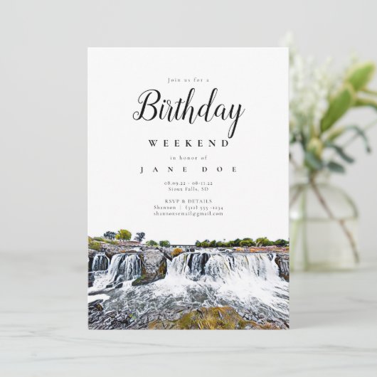 スー滝ズウォーターフォール誕生日ウィークエンド招待状 招待状 (スタンド正面)