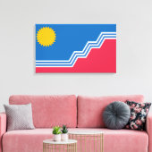 スー滝国旗(ノースダコタ) キャンバスプリント (インサイチュ (リビング))