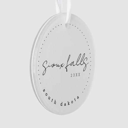 スー滝、サウスダコタSD旅行統一された州 オーナメント (正面)