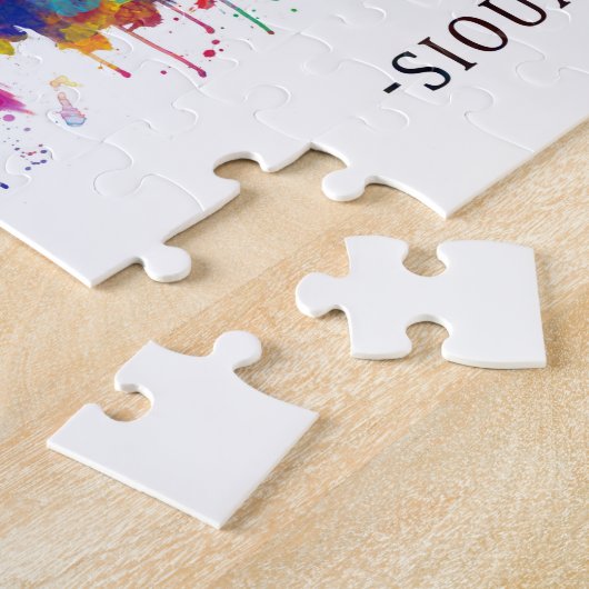 スー秋サウスダコタスカイライン ジグソーパズル (側面)