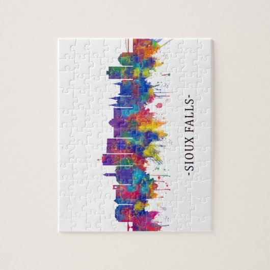 スー秋サウスダコタスカイライン ジグソーパズル (縦)