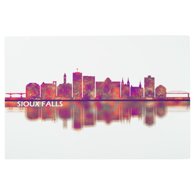 スー秋サウスダコタスカイライン メタルプリント (正面)