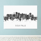 スー秋サウスダコタスカイラインBW キャンバスプリント (インサイチュ (ウッドフロア))