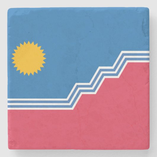 スー秋州旗(サウスダコタ) ストーンコースター (正面)