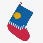 スー秋州旗（サウスダコタ） ラージクリスマスストッキング (正面 (吊り時))