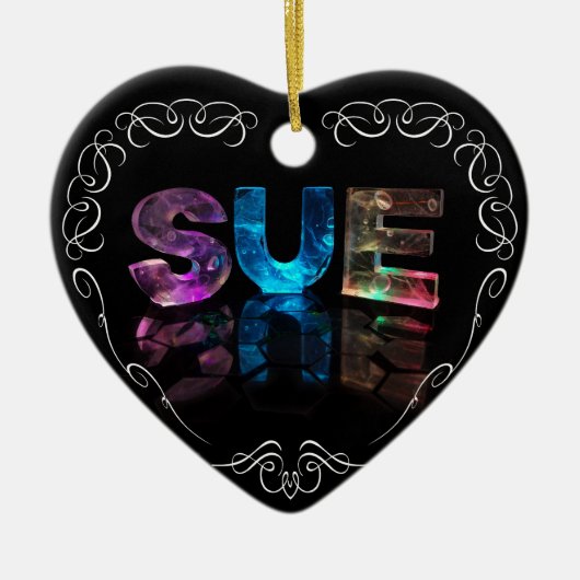 スー- 3Dの一流のスーはつきます(写真) セラミックオーナメント (正面)