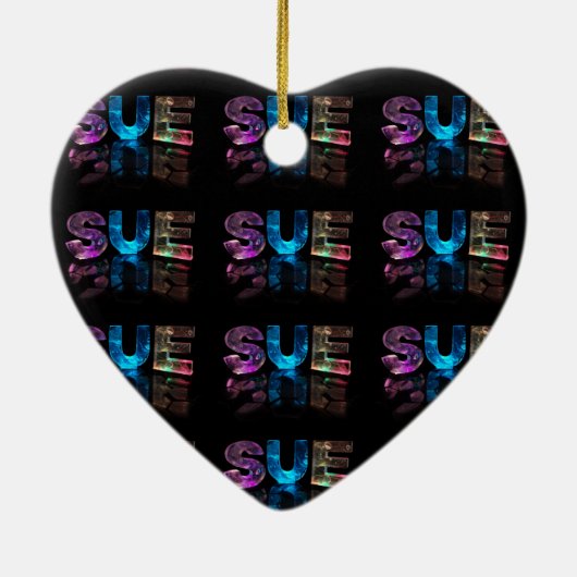 スー- 3Dの一流のスーはつきます(写真) セラミックオーナメント (裏面)