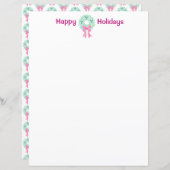 スーWeidlich著クリスマスのリースのクリスマスの紙 (正面/裏面)