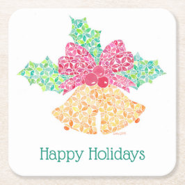 スーWeidlich著ジングルベルのコースター スクエアペーパーコースター