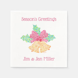 スーWeidlich著ジングルベルのナプキン スタンダードカクテルナプキン