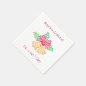 スーWeidlich著ジングルベルのナプキン スタンダードカクテルナプキン (角)