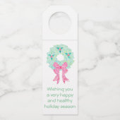 スーWeidlich著休日のリースのボトルのラベル ボトルネックタグ (正面)