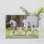 ス信じクリスマスファミリーホリデー シーズンカード (スタンド正面)