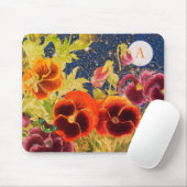 ス日本のターズDIYイニシャルマウスパッド付パンジー マウスパッド (マウス)