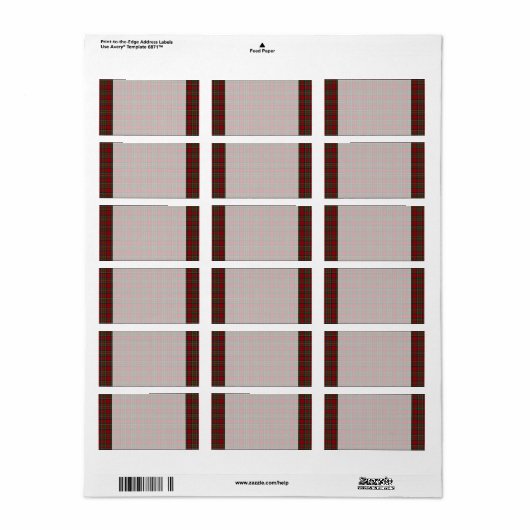 ス王室のチュアートタータンチェック空白の住所 シール (フルシート)
