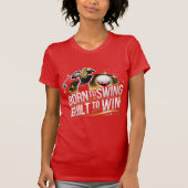 ス生まれイングに、勝つために組み込み – 女性ゴルフデザイン Tシャツ (正面)