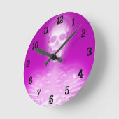 ス白熱［赤熱］光を放つケルトン：壁時計 ラウンド壁時計 (傾斜)