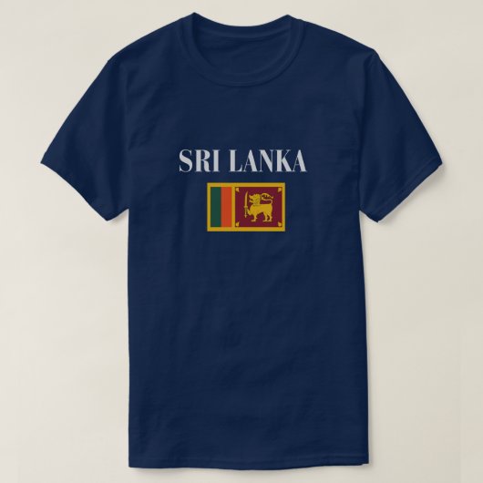 ス祝リランカ国旗のTシャツの文化 Tシャツ (デザイン正面)