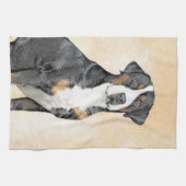 ス素晴らしイス·マウンテン·ドッグ絵画ズ-オリジナル·アート キッチンタオル (横)