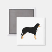 ス素晴らしス山犬のシルエット マグネット (正面/裏面)