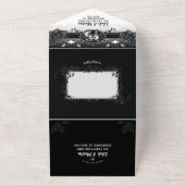 『ス結婚ケルトンズ・ブラック&レッド・ローズ』 オールインワン招待状 (外側)