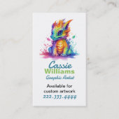 ス絵を描ッズベビードラゴンアーティスト コーリングカード (正面)