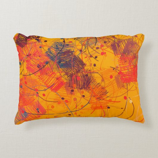 ス芸術的ケッチマテリアル抽象芸術幾何学模様 アクセントクッション (正面)