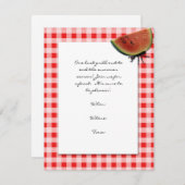 ス赤と白イカを食べたアリ 招待状 (正面/裏面)