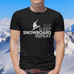 ス食べノーボードのスリープ・スポーツ・ブラック・グレー Tシャツ