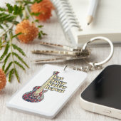 ス食べリーギターリピートヴィンテージカラフルギター キーホルダー (正面右)