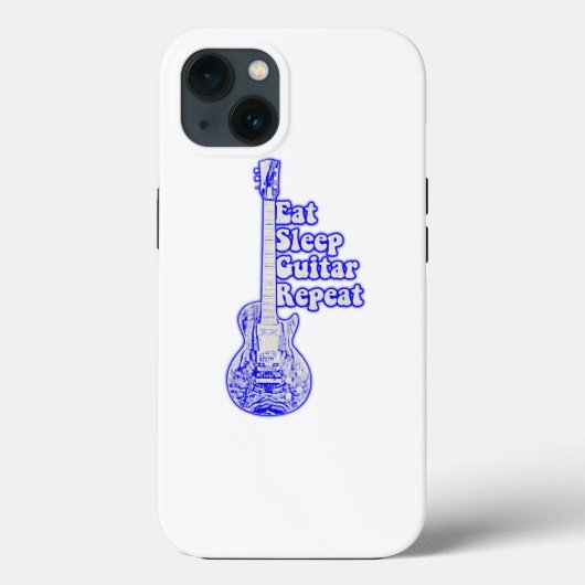 ス食べリーギターリピートヴィンテージブルーギター Case-Mate iPhoneケース (裏面)