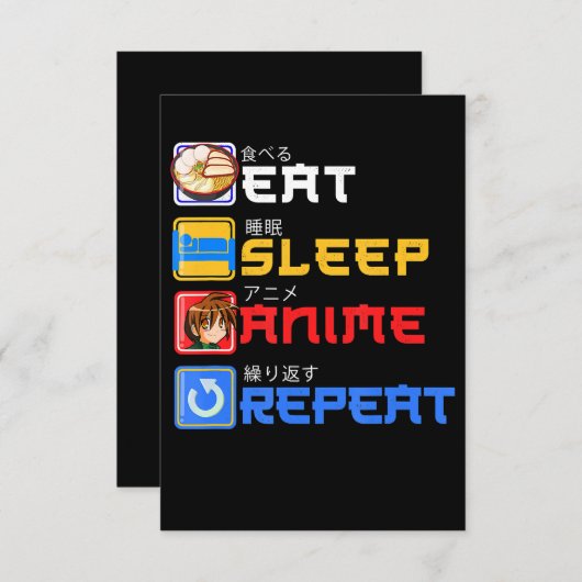 ス食べリープアニメリピートギフトアイディアコスプレイヤー 招待状 (正面/裏面)