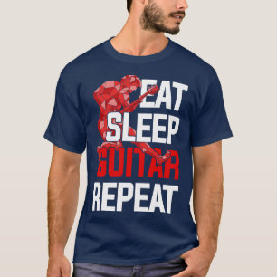 ス食べリープギタおもしろいリピーター Tシャツ