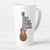 ス食べリープギターリピート。ヴィンテージカラフル カフェラテマグ (右アングル)