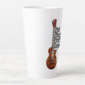 ス食べリープギターリピート。ヴィンテージカラフル カフェラテマグ (正面)