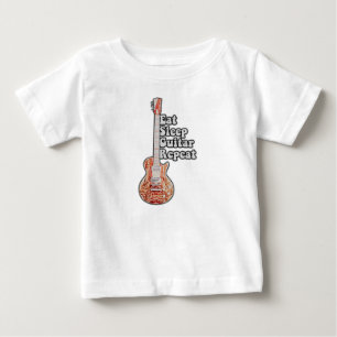 ス食べリープギターリピー。やる気を起こさせる引用文 ベビーTシャツ