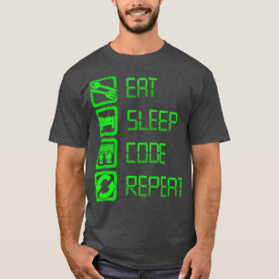 ス食べリープコードのRepeatProgrammingと Coding Tシャツ