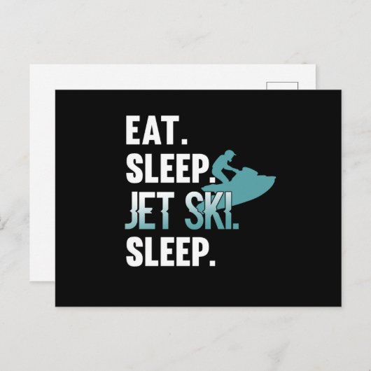 ス食べリープジェットスキースキースキーヤーウォータースポーツ インビテーションポストカード (正面/裏面)